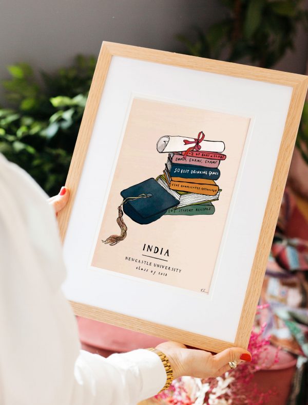 katie cardew personalised graduation print