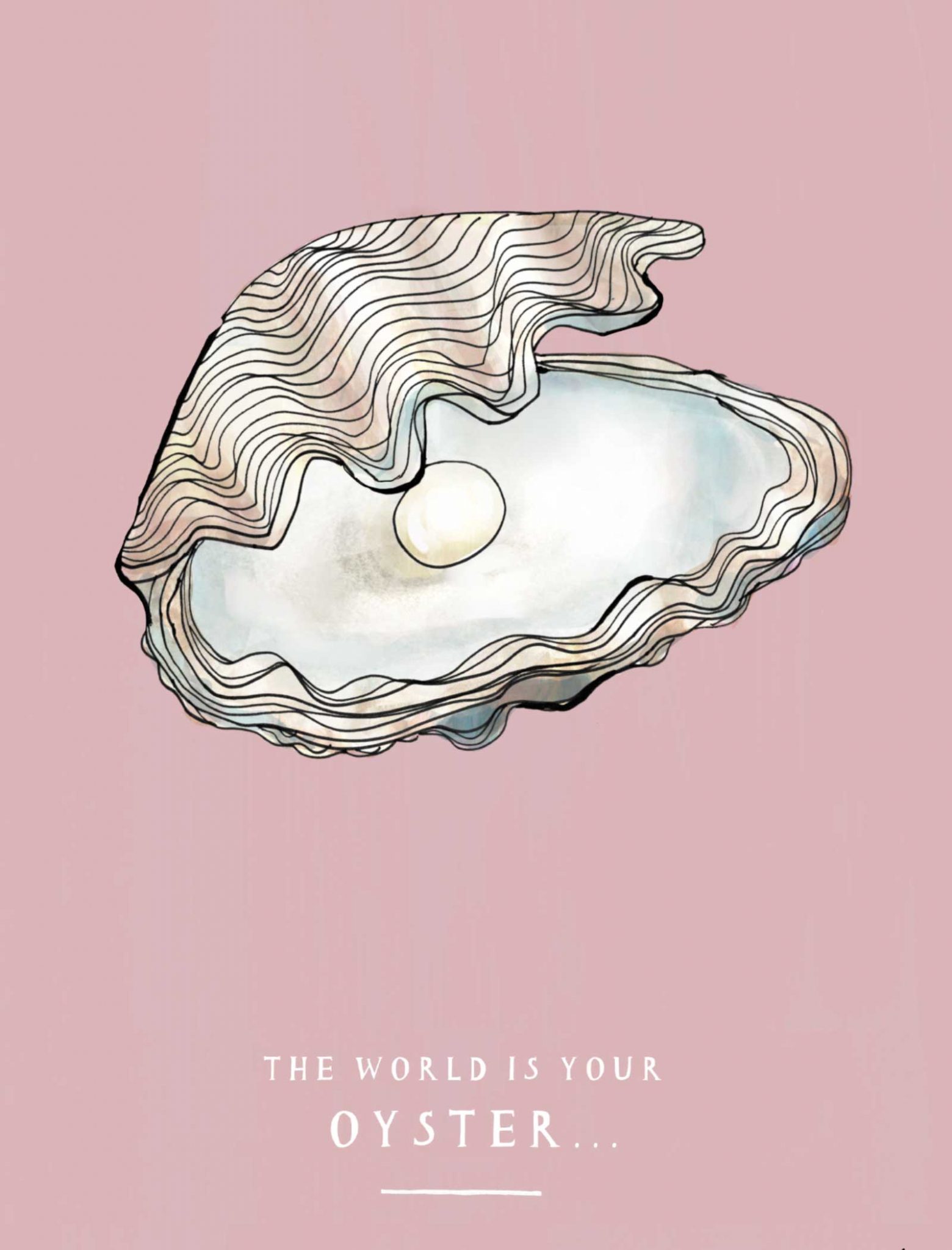 Fine Art Print The World Is Your Oyster Fine Art Print By Katie Cardew   Oyster 1560x2048 