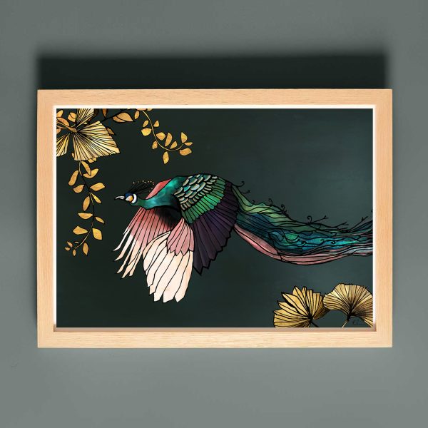 Peacock Illustrated Tableware Set - Katie Cardew Illustrations
