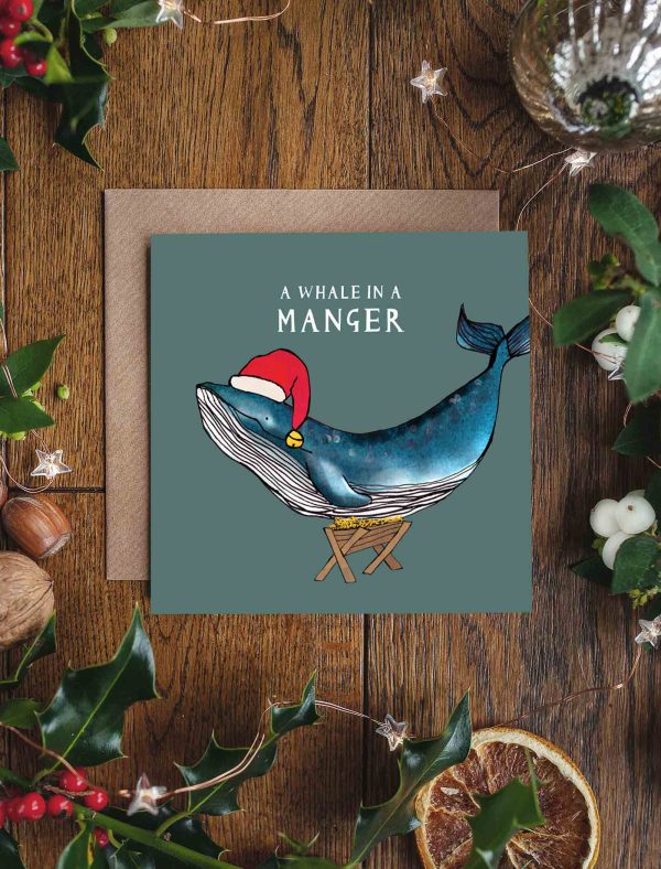 A Whale in a Manger Christmas Card Pack