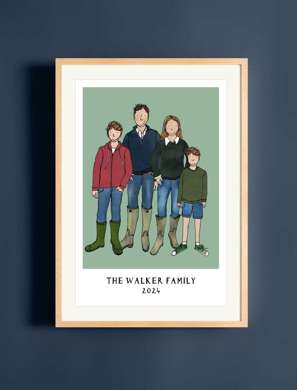 Personalised illustrated family example 1